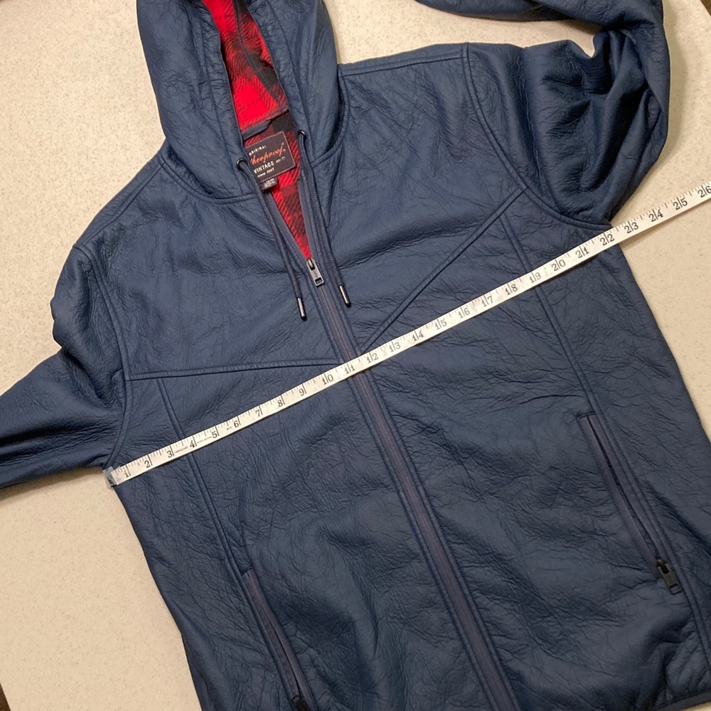 Weatherproof Brand Faux Leather Fleece Lined Hooded Jacket  Women Size M - Picture 5 of 14